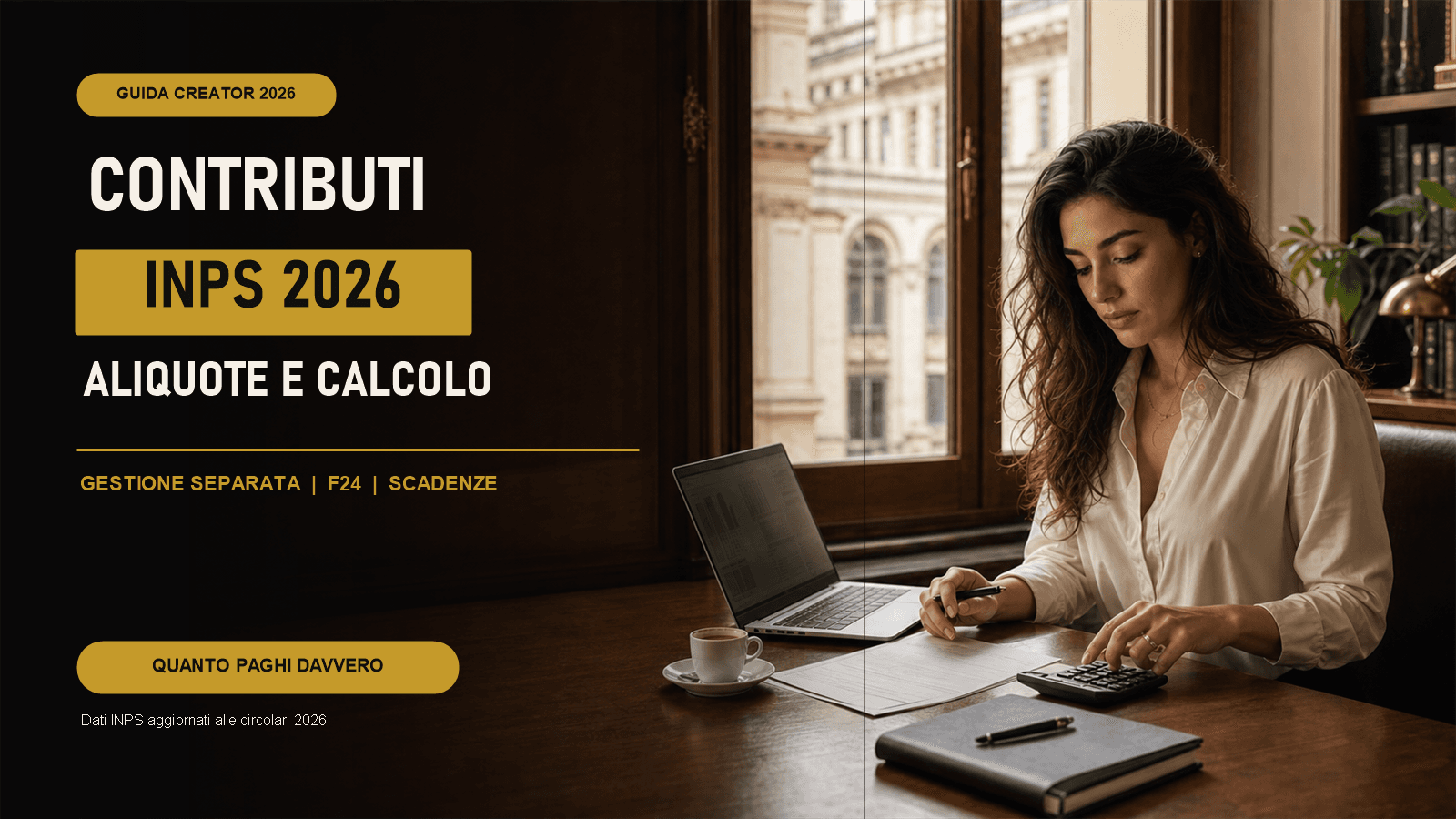 Contributi INPS 2026: aliquote, calcolo, scadenze [guida creator]